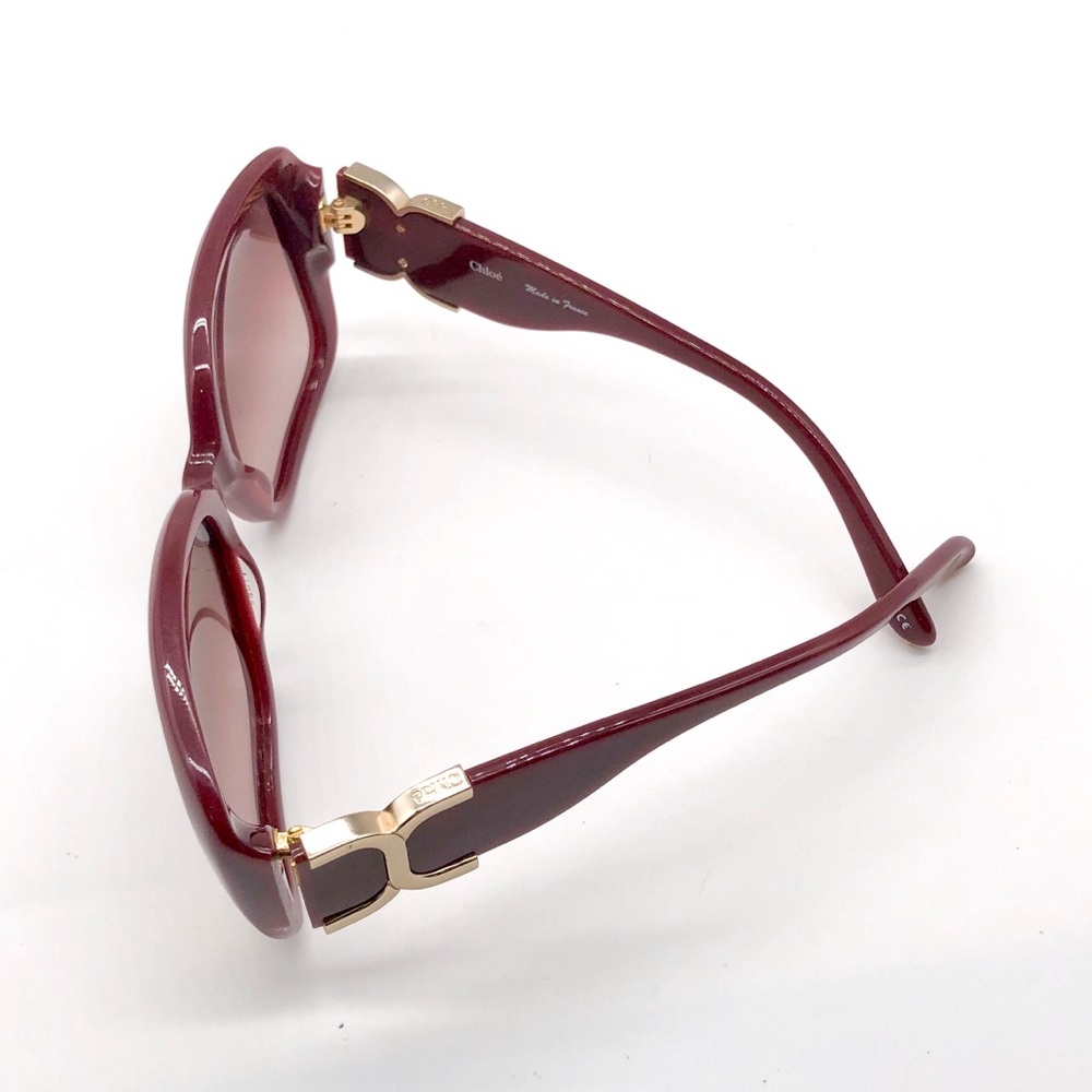 Chloe Square Burgundy CL 2239 Sunglasses - Picture 7 of 12